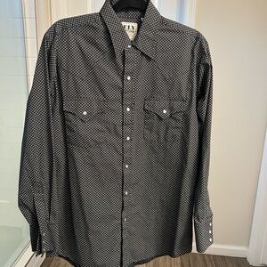 Ely Cattleman Black Casual Button Down Shirt
